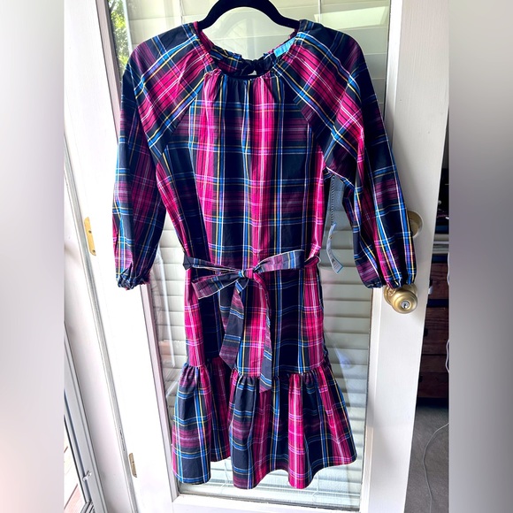 NWT Draper James RSVP Long Sleeve Plaid Dress in Size XS - Picture 1 of 5